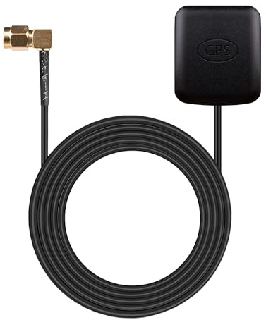 VALTRON GPS-Antenne mit SMA Stecker, Aktiv GPS Navigation Antenne für Autoradio, GPS Navigationssystem, Auto Echtzeit Monitor Überwachungskamera, Router Gateway (mit Magnet) (V2)