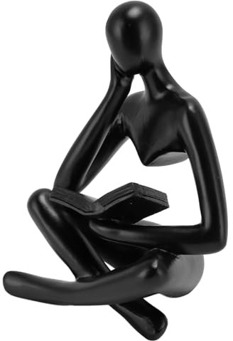 Akozon Escultura de Lectura de Figura de Pensamiento Abstracto Creativo - Decoración Moderna del Hogar para Sala de Estar, Estudio o Bar - único para Bodas e Inauguraciones de