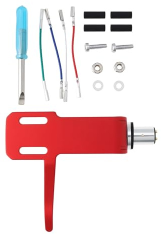 EMSea 8 mm skivspelare huvudskal fäste stylus set lämplig för olika LP Phono röd