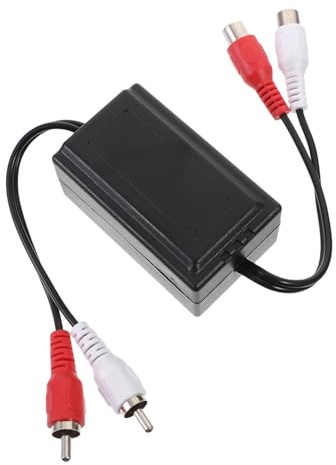 OKUMEYR Isolatore di Rumore per Amplificatore Auto, Filtro Antirumore Ground Loop Compatibile Sistemi Audio Veicolari, Riduttore di Rumore Autoradio Facile da Installare per Migliorare