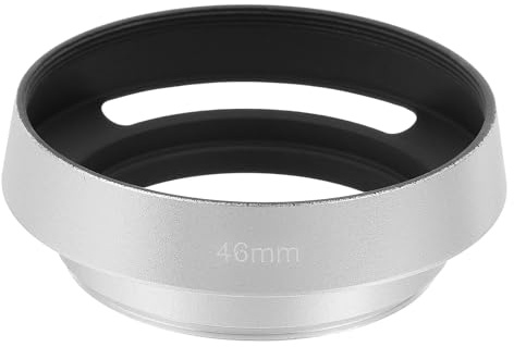 PATIKIL Paraluce 46mm Universale In Metallo Cavo Curvato Filettato Argento | Con Fori, Per Fujifilm Per Nikon Per Pentax