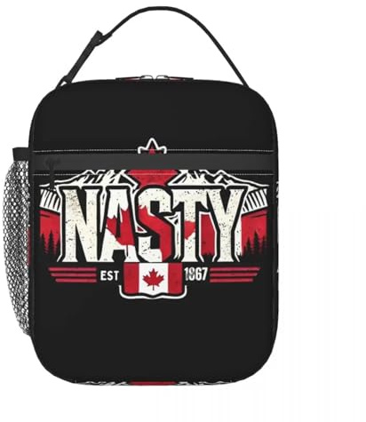 TFDGDGH Nasty Canadian EST 1867 Merch Insulated Lunch Tote Bag for Outdoor Food Container Portable Cooler Thermal Bento Box