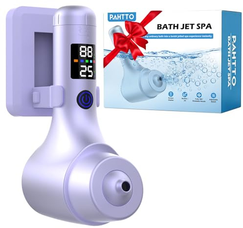PAHTTO Spa de hidromasaje para bañera, accesorio portátil para bañera con 5 niveles de velocidad ajustables, chorros para bañera para un spa en casa y relajación (morado)