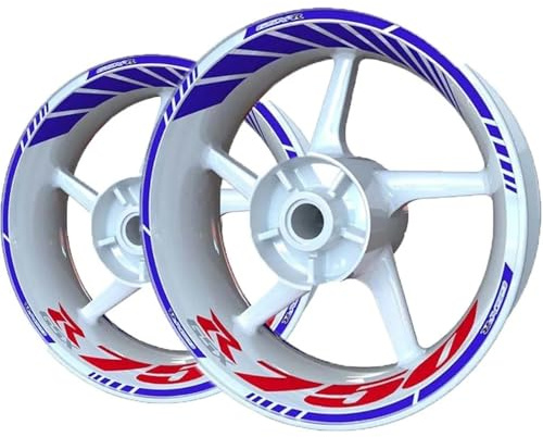 Pegatinas Llantas Moto Adhesivo Reflectante para Llantas Motocicleta para Suzuki GSX-R750 GSX-R 750 GSXR750 GSXR Adhesivos Impermeables para Buje Rueda Ruedas Calcomanías Kit