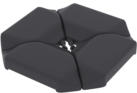 Outsunny Base para Sombrilla de 4 Piezas para Cantilever Doble Cara Negro