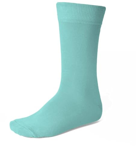 tiemart Men's Socks, One Pair (Aquamarine Solid)