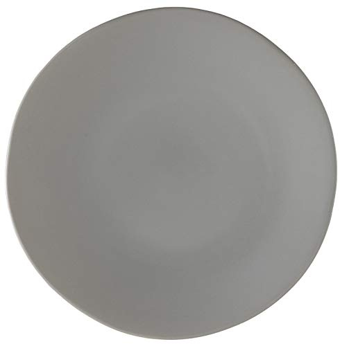 Fortessa Vitraluxe Dinnerware Heirloom Matte Finish Salad Plate 8-Inch, Smoke, Set of 4
