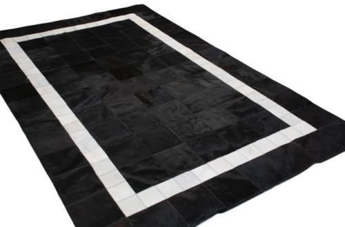 Vip-leather NEU KUHFELL Patchwork Teppich Cod 482 (240 cm x 300 cm)