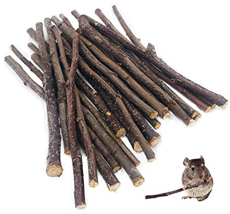 500g Bunny-Kaustock, Kaninchen-Kauspielzeug mit 100% natürlichem Apfelstab, Kaninchen, Hamster, Papagei, Chinchilla, Meerschweinchen, Rennmaus, Kauspielzeug