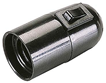 Poly Pool PP0495X Lampenfassung E27 mit Schalter, schwarz