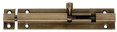 1 Stück 137 x 25 mm Antik Reines Kupfer Bolzen Holz-Türriegel zur Sicherung von Innentüren für Schlafzimmer, Badezimmer, Toilette, Tor und Holztüren (Bronzefarben)