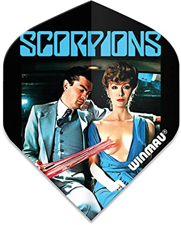 WINMAU Rock Legends Scorpions Love Drive Rhino Extra Thick Dart Flights - 1 Set per Pack (3 Fights in Total)
