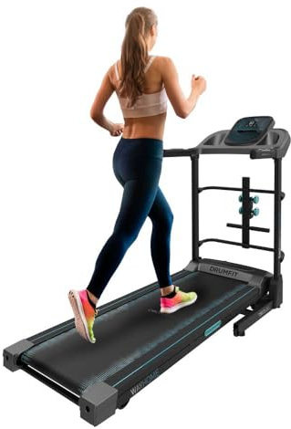 Cecotec Cinta de Correr Plegable DrumFit WayHome 1700 Sprint. 1100W, 1-17 Km/h, 12 Programas, Panel LCD, Superficie de Carrera de 130x44cm con Amortiguación, Conexión Mini Jack