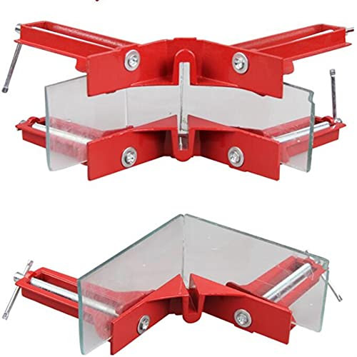 Abrazaderas de ángulo recto de 90 grados Abrazadera de palanca para carpintería Marco de imagen Accesorio de vidrio Carpintero Herramienta de mano Abrazaderas de carpintería para bricolaje Soldadura