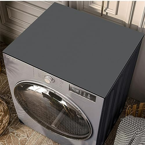 Fundas gruesas para lavadora, secadora, cubierta superior antideslizante, de secado rápido, a prueba de polvo, cubierta antipolvo para el hogar, cocina, lavandería (60 x 60 cm, gris oscuro)