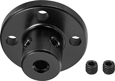DMiotech 4mm Innen Durchmesser H13xD10 Flansch Kupplung Anschluss Starre Führung Welle Unterstützung Kupplung Welle Kupplung mit Schrauben für Basteln RC Modell Motoren Schwarz