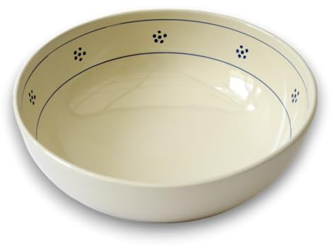 Colì, Ciotola Maiolica Insalatiera Ceramica Grande Ciotola in Ceramica Diametro 25 Altezza 8,5 cm Disegno Stelle