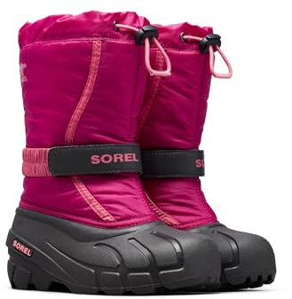Sorel Flurry Boot, Botas de nieve, Unisex niños, Deep Blush Tropic Pink Youth Collection 2024, 36 EU