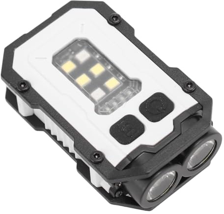 Petite lampe torche EDC puissante 300 lm rechargeable par USB Mini porte-clés lampe de poche IPX4 Base magnétique Blanc