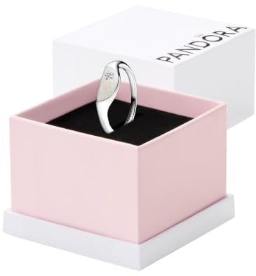 PANDORA Siegelring für Damen Halbiert Emaille Silber 193325C01