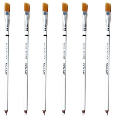 TPZORJX 6 piezas bolígrafos de borrador: borrador de dibujo con pincel, borradores para artistas, bocetos, accesorios de pintura para bocetos e ilustraciones coloridas.