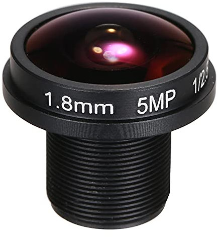 1.8mm Fisheye Lens, 5MP Wide Angle M12 CCTV Camera Lens for Panoramic Viewing with HD