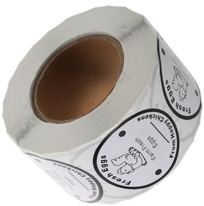 IMIKEYA Egg Packaging Labels Stickers for Farm Fresh Eggs Carton Business Market Supplies Chicken Date Stamp Sticker Farm Produce