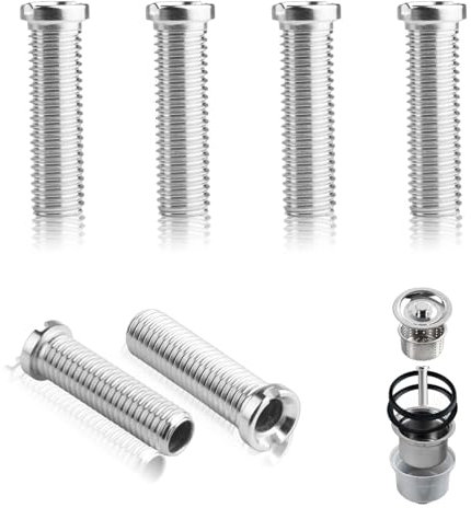 6 Pz Vite Cava per Lavello Universale 35mm, Vite Cava Tappo Lavandino Cucina in Acciaio Inox M12 per Scarichi Valvola 1,5 3,5