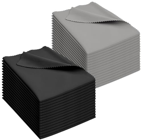 30 Stück Brillenputztücher Mikrofaser, Mikrofasertuch Brille Wiederverwendbarer, Brillenreinigungstücher15x18cm Brillenputztuch Microfaser, für KameraBrillen Handys Tabletten Bildschirme