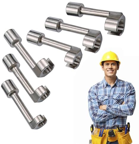 Llave de tubo tipo L, juego de vasos de líneas de transmisión | Kit de enchufe de apertura de 1/2 pulgadas, herramienta de extracción de líneas de inyector - Juego de llaves de inyector de alta resist