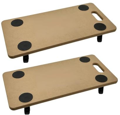 Heavy Duty 200KG Furniture Moving Dolly Trolley with Wheels – Wooden Platform Lifter Furniture Transport with Anti Slip Grip Pads – Swivel Wheels Easy Move – Warehouse, Office, Home Use (Pack 0f 2)