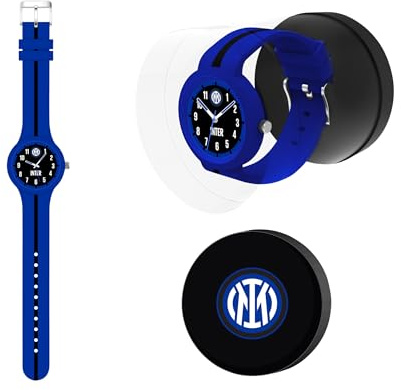 Seven Orologio da polso INTER per ragazzi in silicone, Prodotto ufficiale, Calcio, Idea regalo bambini e adulti