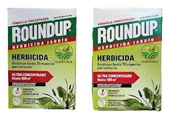 ROUNDUP Herbicida 500 ml para todo tipo de malas hierbas cubre hasta 220 m2 | 2x250ml) 10 litros de Agua | Formula Concentrada | Efectos en 1 hora | Elimina hasta 70 especies de hierbas y musgo
