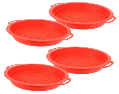 CLISPEED 4Pcs Beach Sand Sifter Creative Plastic Sieves for Shell Collecting for Beach Vacations Sandbox Play and Park Adventures Friendly Travel Friendly Design