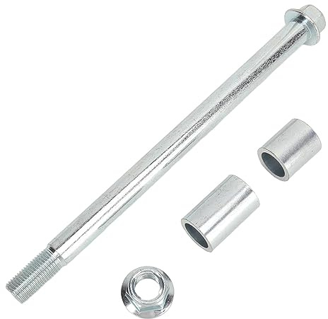 CHEOTIME 15 mm 220 mm vorderer Hinterachse, Motorrad vordere Hinterradachse mit 2 Buchsenpoliertem Gehäuse für Pit Pro Trail Dirt Bike 70 90 Mini -Fahrradteile