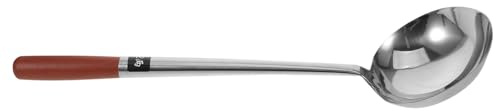TOPBATHY Stainless Steel Soup Ladle Large Cooking Spoon with Ergonomic Long Handle for Stirring Serving Soups Sauces Gravies Safe High Temperature Use Kitchen Utensil for Restaurant Hotel