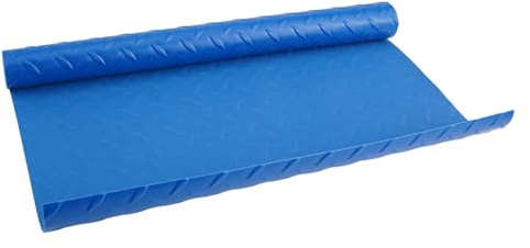 FUANA Swimming Pool Ladder Mat Non-Slip Step Pad for Protection with Wavy Texture, 23x60cm/23x90cm/40x90cm/60x90cm, Blue, 1 Piece 90 * 40cm