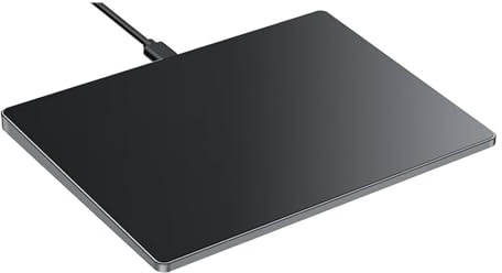 Plyisty Trackpad Filaire USB, Grande Souris à pavé Tactile Portable Ultra Mince avec Multi-gestes, pour Ordinateur de Bureau et Ordinateur Portable (Black)