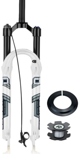 LHHL 26/27.5/29 Forcella Ammortizzata per MTB Forcelle Anteriore per Bicicletta Tubo Dritto Sgancio rapido 9 * 100mm Corsa 100mm Manuale/Remoto Freno a Disco per Mountain Bike XC AM(Remote,26'')