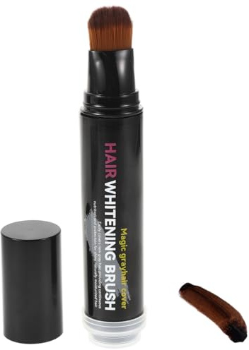 Corrector de Raíces Marrón Portátil de Plástico para Retoque Local | Lápiz para Teñir Cabello, Cubre Canas, Formato Compacto para Mujeres, Aplicación Localizada
