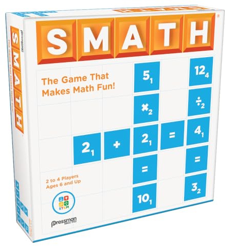 Pressman: Smath | The Game That Makes Maths Fun! | Educational Board Games for Kids | For 2-4 Players Ages 6 Plus