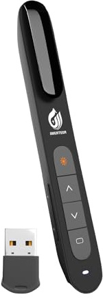 AMERTEER Wireless Presenter,Support Hyperlink RF 2.4GHz Powerpoint PPT Clicker Presentation Remote Control Laser Pointer Flip Pen