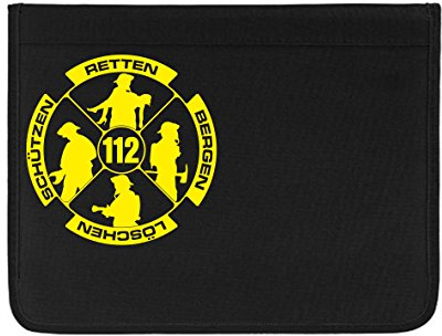 Roter Hahn 112 Hochwertige Feuerwehr Schreibmappe Organizer Konferenzmappe Retten Löschen Bergen Schützen