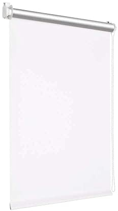 Victoria M. Tenebra Thermorollo Klemmfix Rollo, Verdunkelungsrollo, Hitzeschutz, Sichtschutz, Ohne Bohren, inkl. Montagematerial, 85 x 160 cm, Weiß
