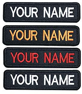 2 Stück Benutzerdefinierte Aufnäher, Personalisierte Motorrad Weste Patches, Eisen auf Haken Schleife Moral Patches gestickte Name Patch für taktische Weste Rucksäcke Jacken Hundegeschirr