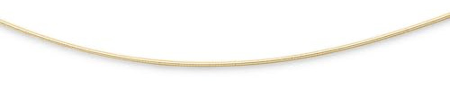 DUR Halskette Omega aus 925 Sterling Silber,Gold, Länge: 42 cm, K2500.42