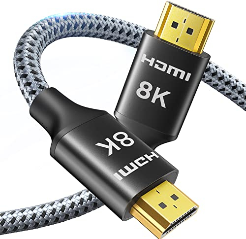 ARISKEEN 8K HDMI 2.1 Kabel 4M, 48Gbps High Speed Nylon Geflochtenes HDMI Kabel, Unterstützt 8K@60HZ, 4K@120Hz, Kompatibel mit PS5/4 TV Monitor Blu-ray Soundbar DVD Laptop