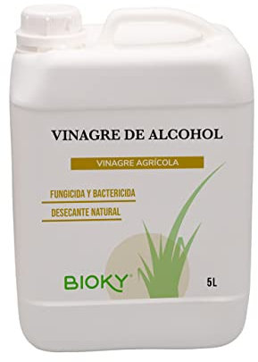 Bioky® Vinagre Concentrado al 20% - 5L – Origen Natural de Alcohol de Cereal – Sin Residuo - Acción Limpiador Profundo - Elimina Moho y Hongos (5L)