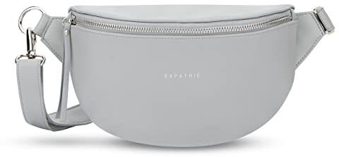 Expatrié Bauchtasche Damen Grau - Alice Small - Gürteltasche für Festival, Reisen & Alltag aus Veganem Leder - Brusttasche Stylisch - Wasserabweisend