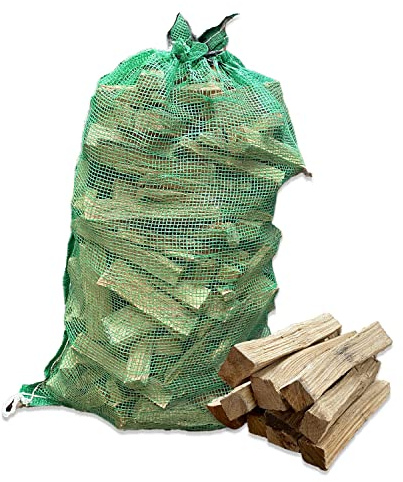 1 x 25L Net Warma Oak Wood Pizza Kindling Kiln Dried Hardwood Little Logs - Ready to Burn - Suitable for Ooni Uuni Nero Dellonda Portable Pizza Ovens Firewood Fuel Stove Chimenea Outdoor Open Fires